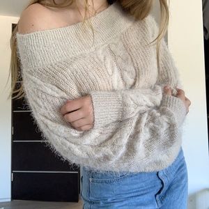 SUPER SOFT OFF THE SHOULDER SWEATER